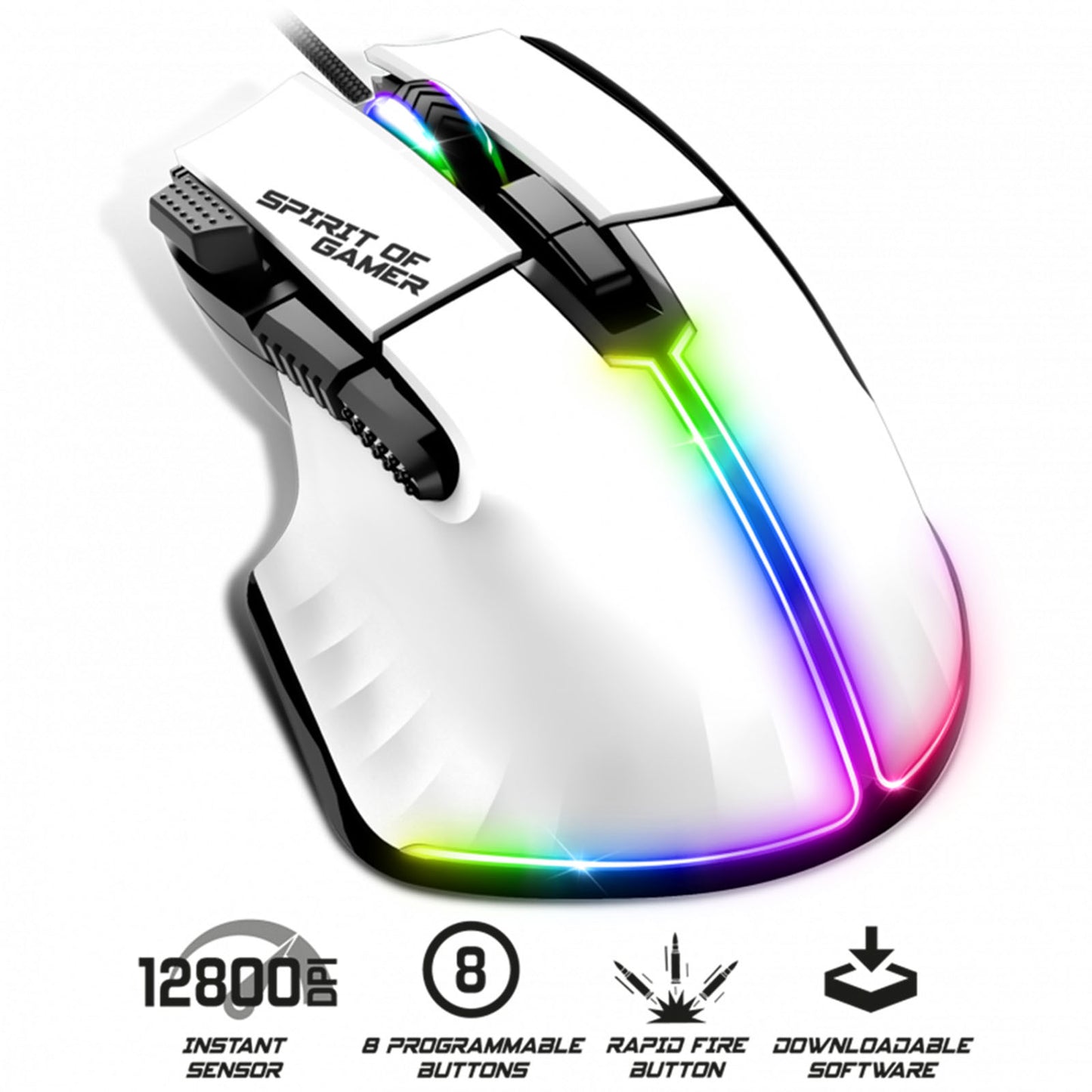 Souris PRO - M5 ARTIC RGB - Librairie Oxford City