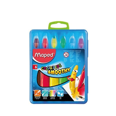 6 crayons pastel smoothy - Librairie Oxford City