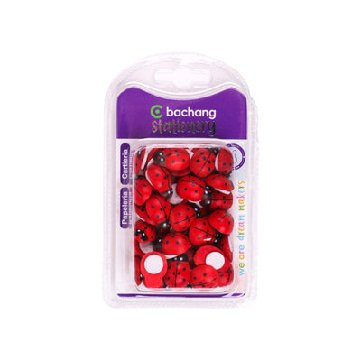 Bachang - Coccinelles Adhésives en Bois - Lot de 36 pièces - Librairie Oxford City