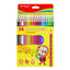 KEYROAD 36pcs 7" triangle wooden color pencil/box, 3.0mm lead, super quality, - Librairie Oxford City