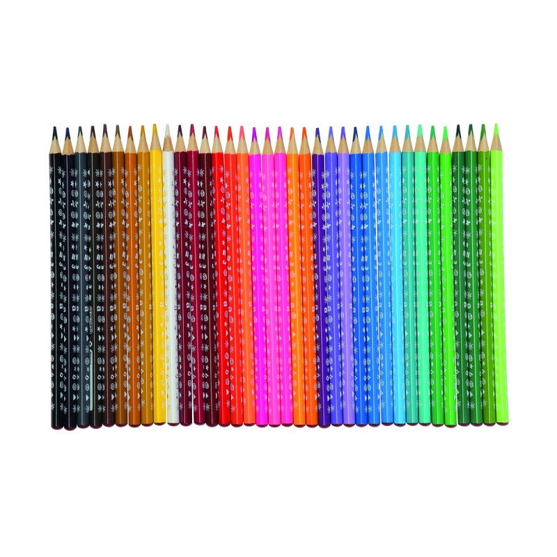 KEYROAD 36pcs 7" triangle wooden color pencil/box, 3.0mm lead, super quality, - Librairie Oxford City