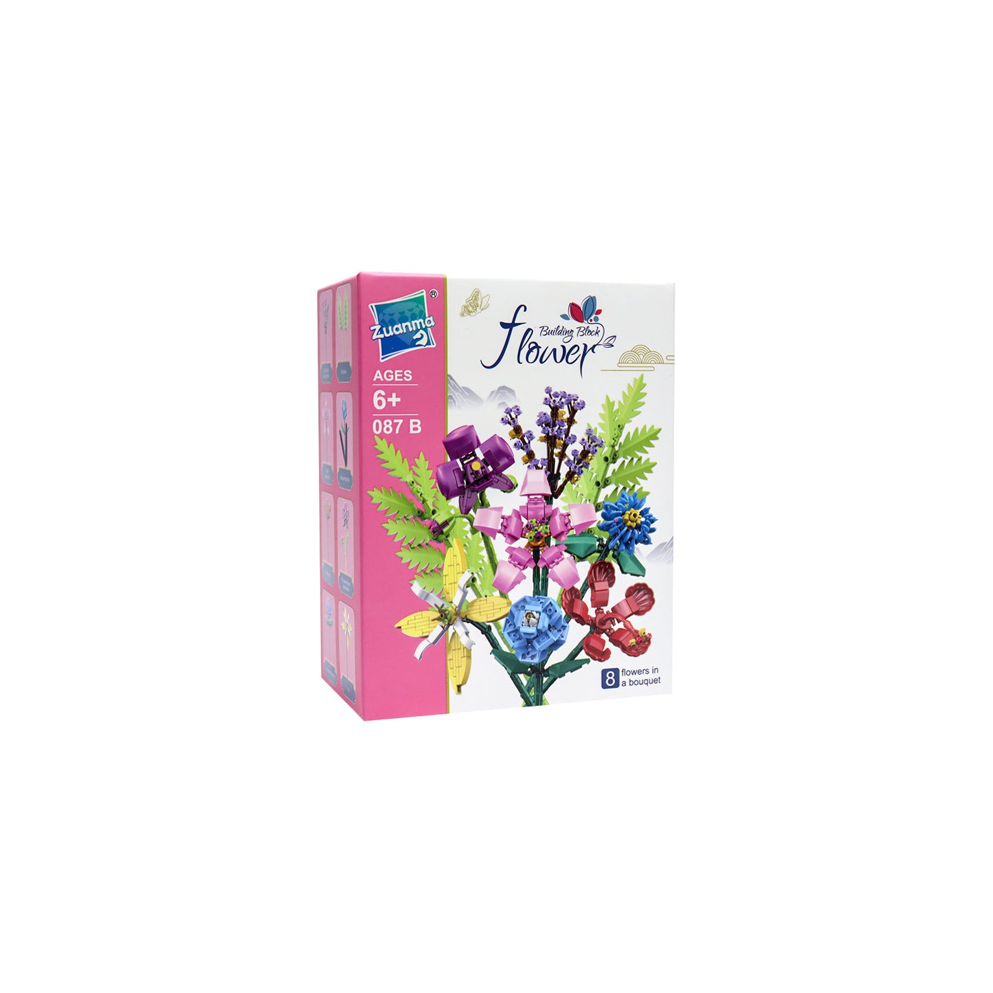 Orchidée en Briques – Flower Building Block Zuanma (Réf. 087B / 087D) - Librairie Oxford City