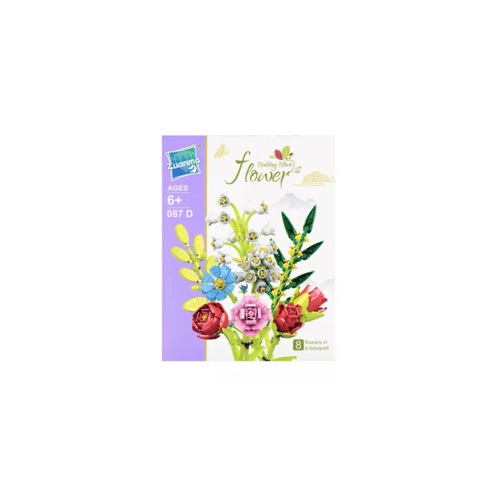 Orchidée en Briques – Flower Building Block Zuanma (Réf. 087B / 087D) - Librairie Oxford City