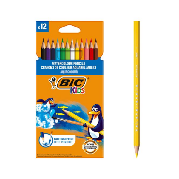 BIC Kids x12 Aqua Crayons de Couleur - Librairie Oxford City