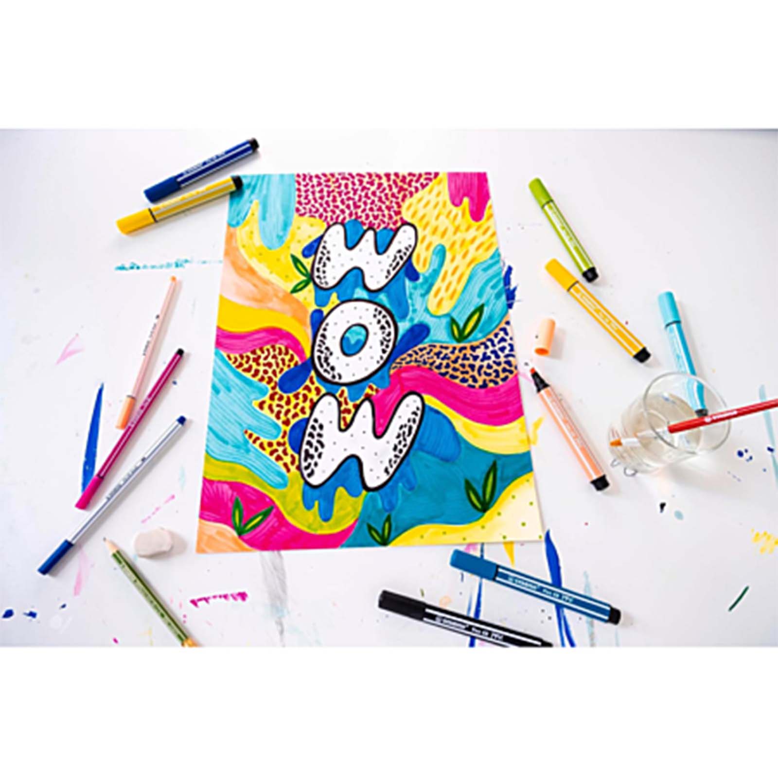 🖊️ Set de 18 Feutres STABILO Pen 68 MAX Arty | Pointe Biseautée & Couleurs Ultra Vives - Librairie Oxford City