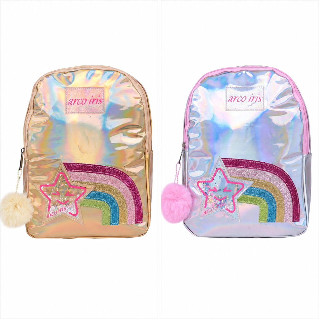 Sac à dos iridescent avec pompon — Primaire - Librairie Oxford City