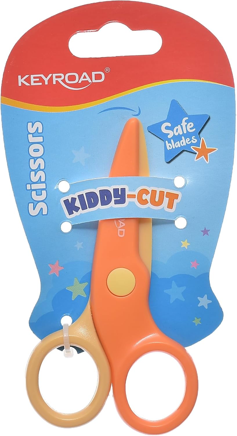 Keyroad – Ciseaux enfant 10,5 cm bout arrondi, couleurs assorties - Librairie Oxford City