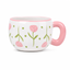 Mug en Céramique — Motif Floral Cerise