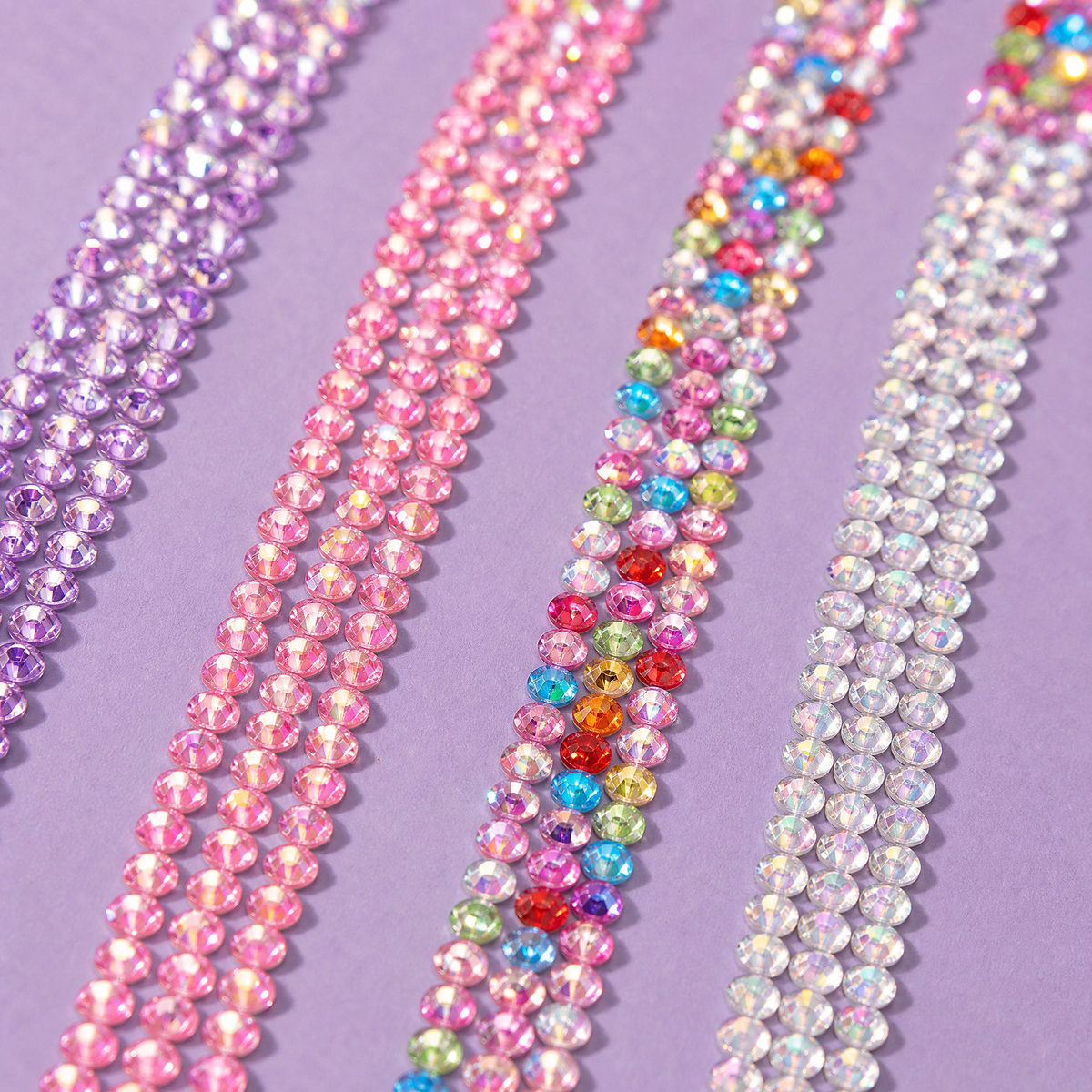 Gem Stickers Strass Rose Irisé – Lot de 5 Planches - Librairie Oxford City