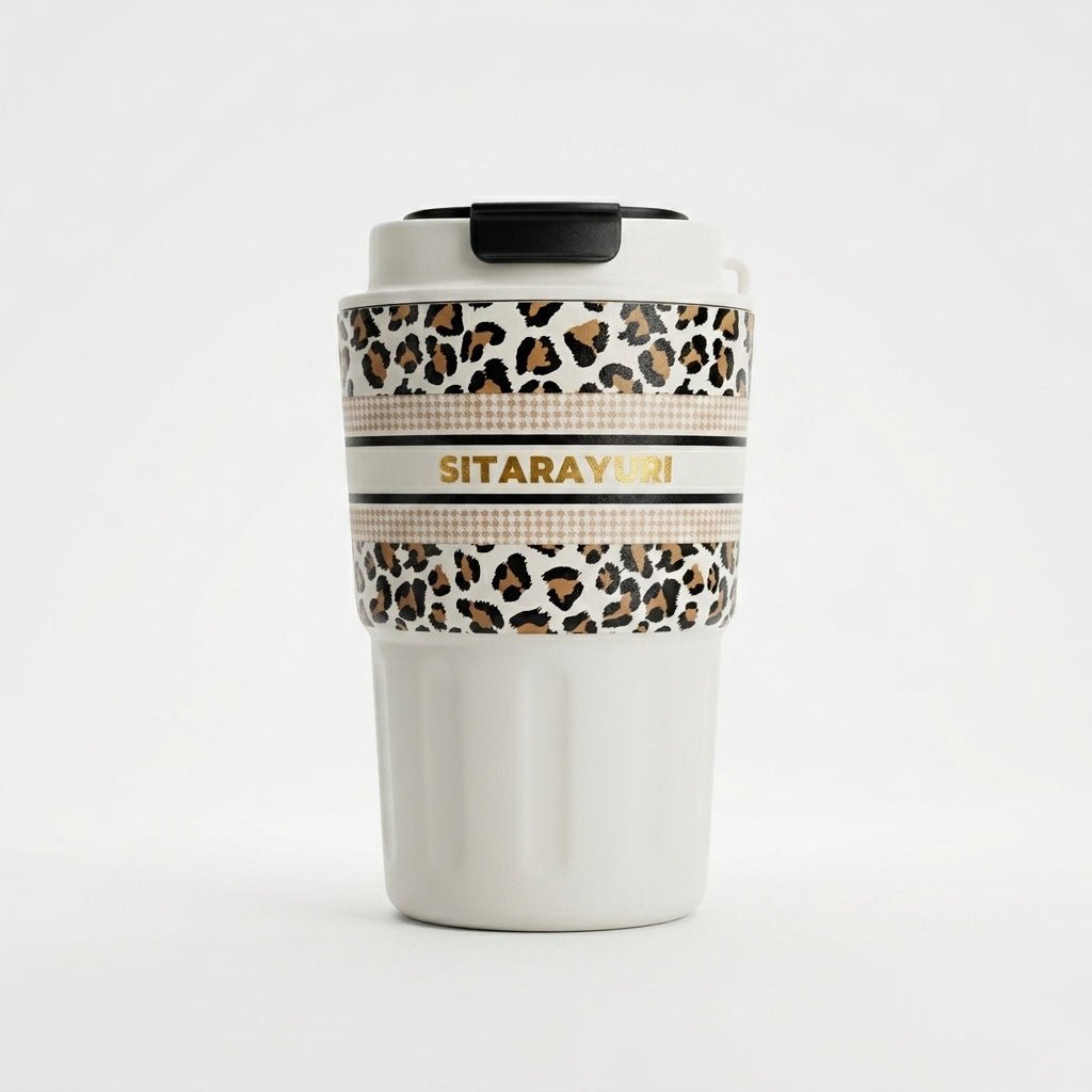 Mug Thermos Inox Sitarayuri – Tasse Café Isotherme Design Imprimé | Oxford City - Librairie Oxford City