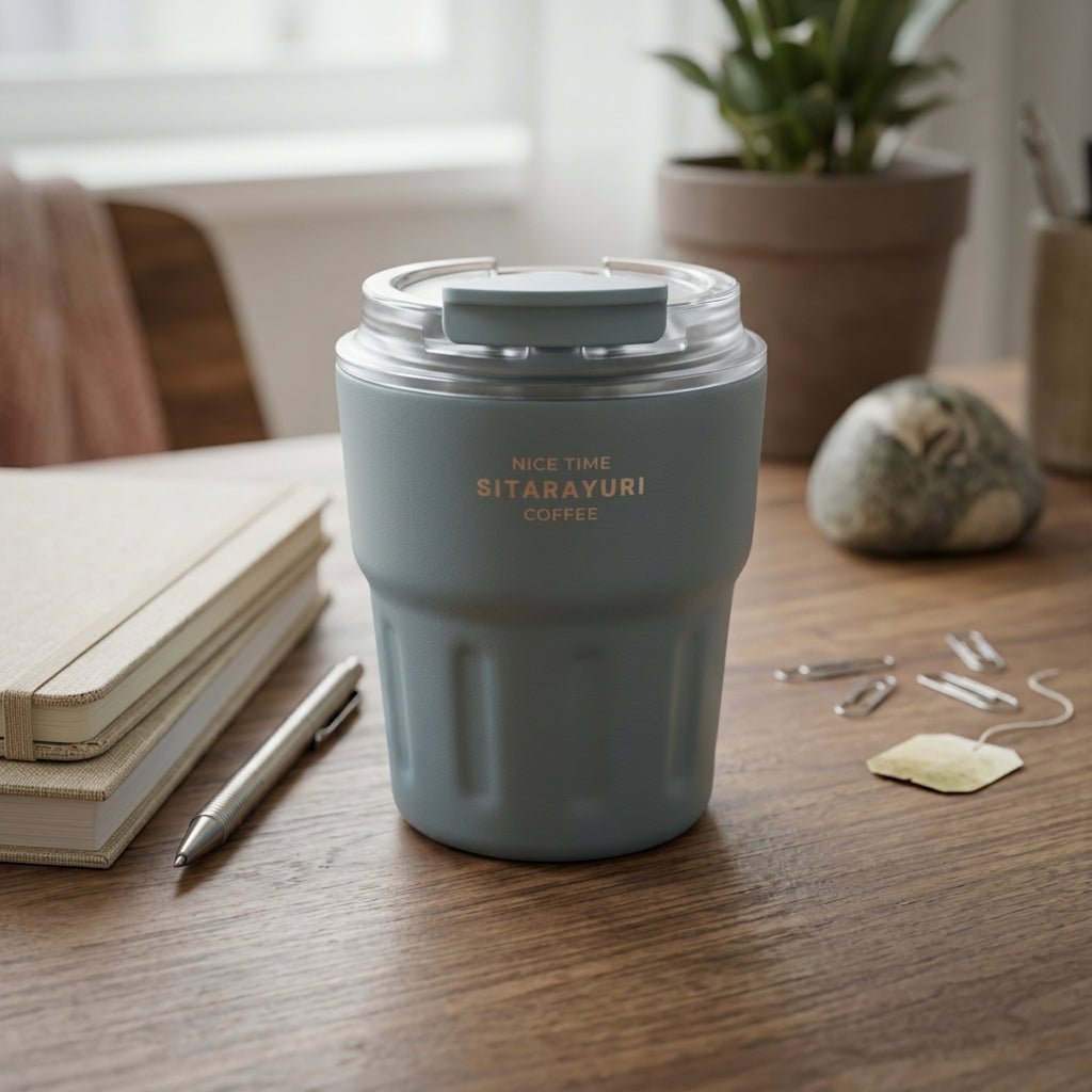Tumbler Inox Sitarayuri Coffee – Tasse Isotherme à Emporter avec Dragonne | Oxford City - Librairie Oxford City