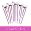 Gem Stickers Strass Violet Irisé – Lot de 5 Planches - Librairie Oxford City