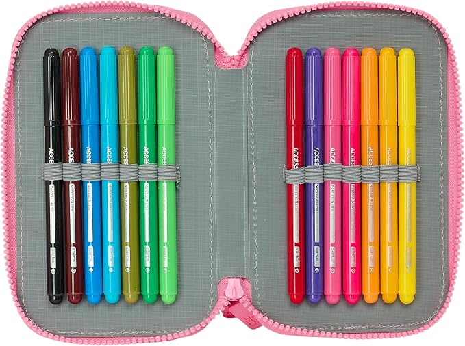 Trousse Plate Moos 28 Pièces — Rose, Bleu & Blanc