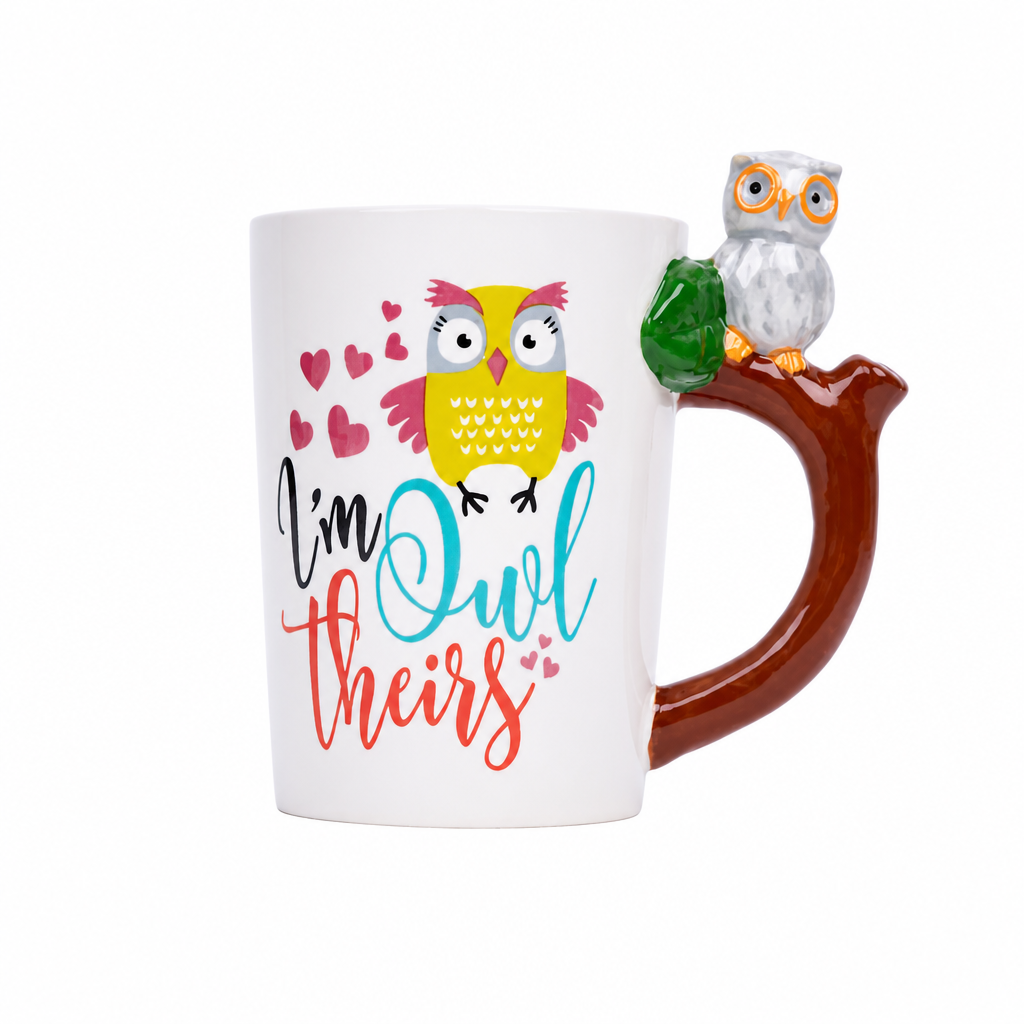 Mug en Céramique avec Anse Girafe et Citation Motivante