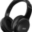 Casque XO-BE41 noir avec arceau ajustable et coussinets ergonomiques, vue de face