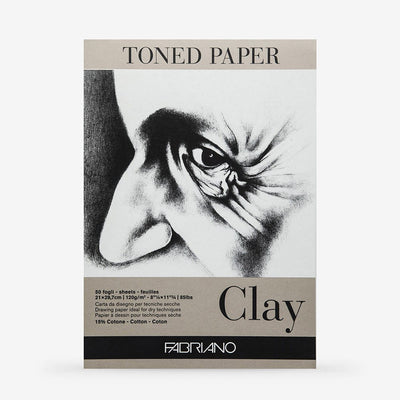Bloc Fabriano Toned Paper – Clay – A4 – 50 feuilles – 120 g/m² – 15% coton