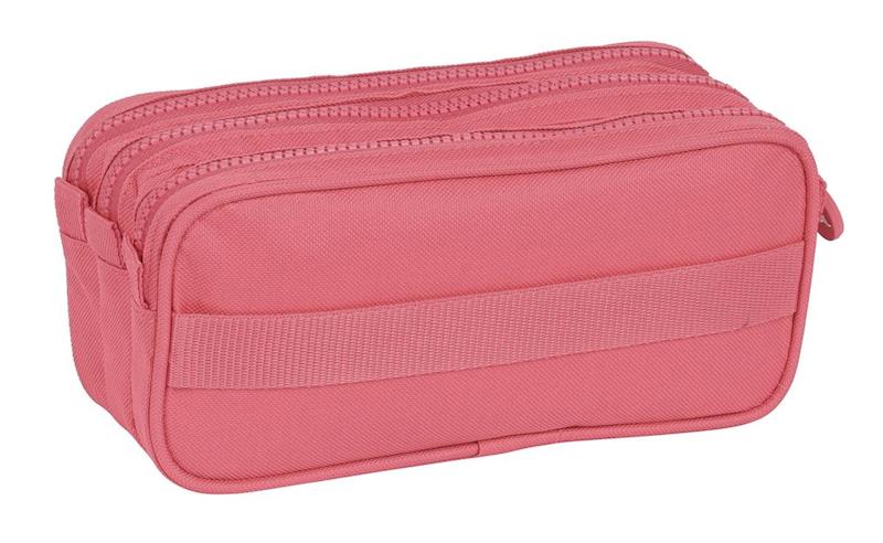 Trousse Kappa 3 Compartiments Rose — Fermeture Éclair