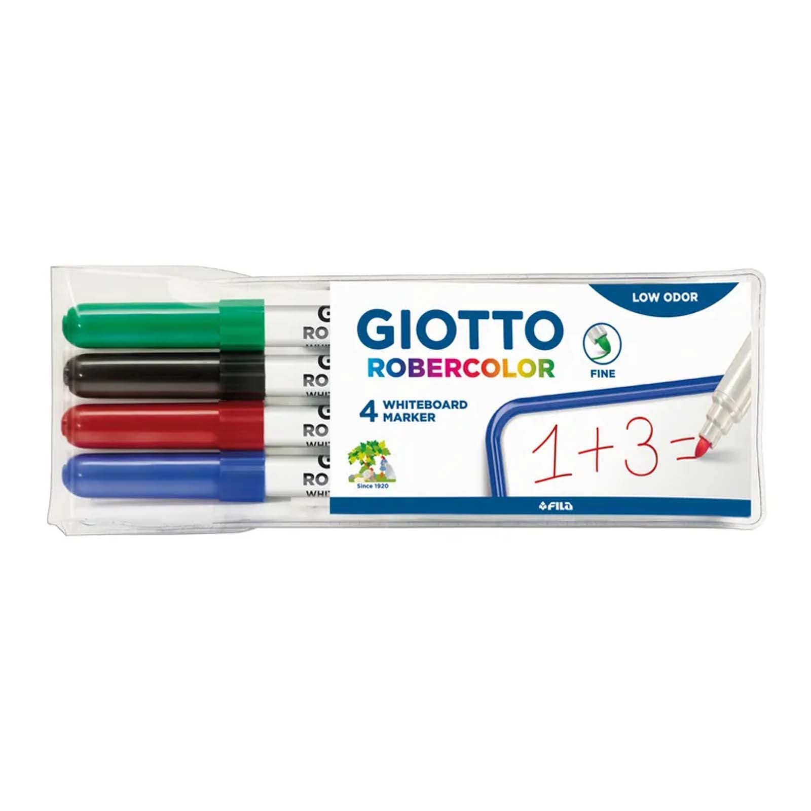 4 Stylo Giotto Robercolor Whiteboard Marker Fine – Pointe Précise - Librairie Oxford City