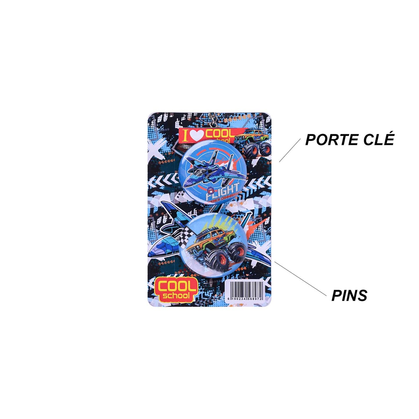 Set Porte Clé et Pin Personalisé