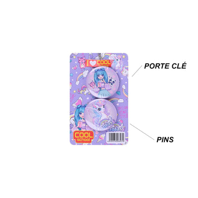 Set Porte Clé et Pin Personalisé - Librairie Oxford City