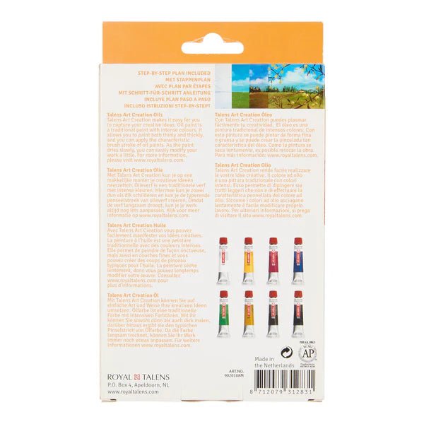 Set de Peinture à l’Huile – Talens Art Creation – 8 Tubes de 12 ml - Librairie Oxford City