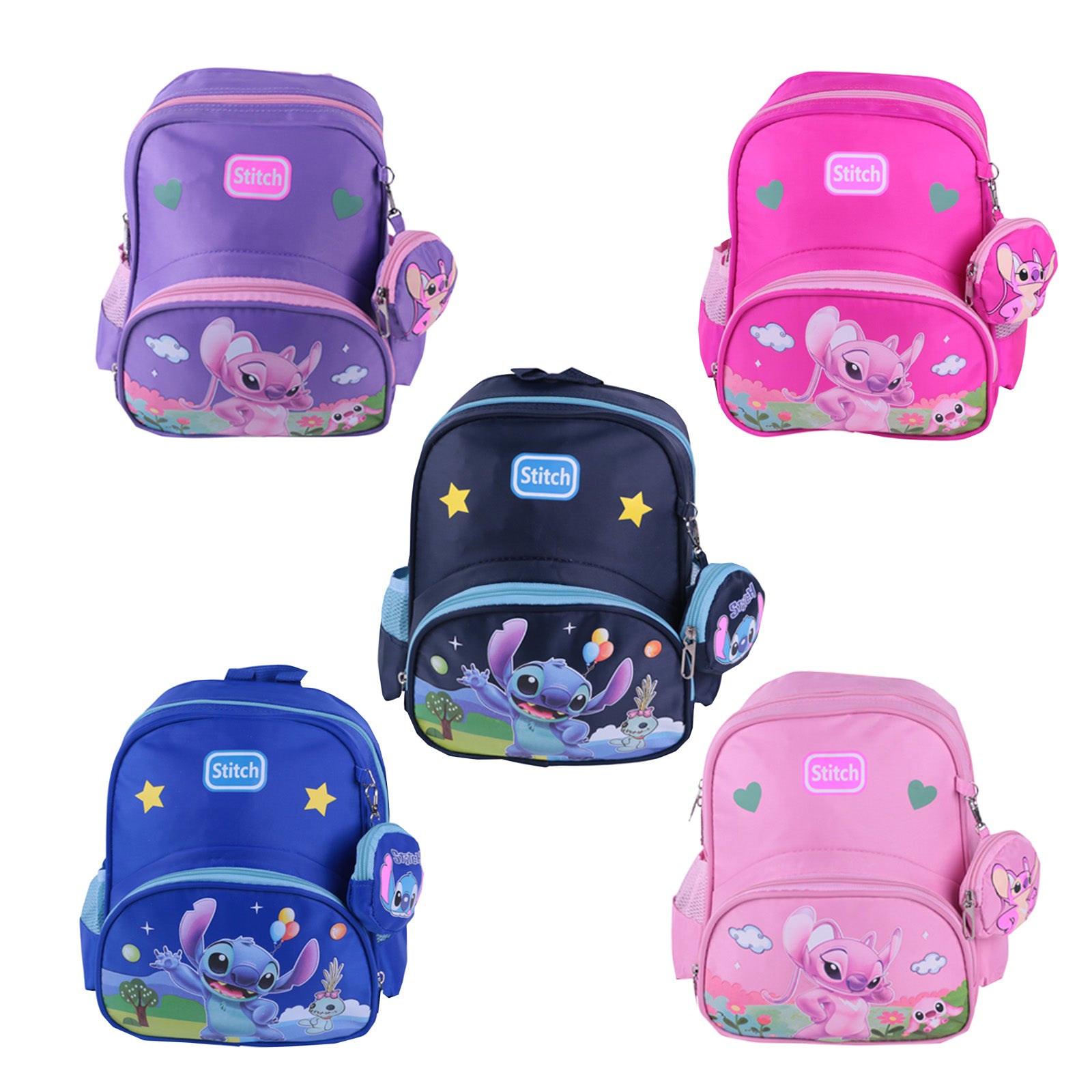 Cartable Stitch avec Porte-Monnaie — Sac à Dos Enfant - Librairie Oxford City