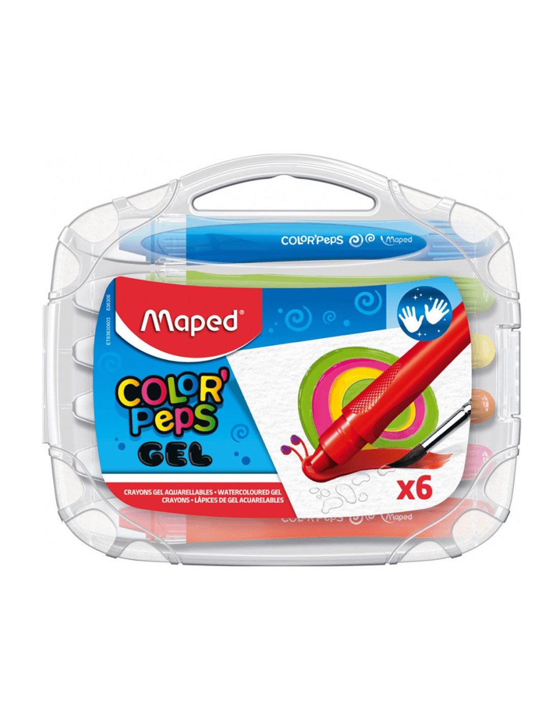 Crayons Gel Aquarellables Color Peps Maped - Boîte de 6 Couleurs - Librairie Oxford City