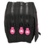 Trousse Kappa 3 Compartiments — Noir & Rose