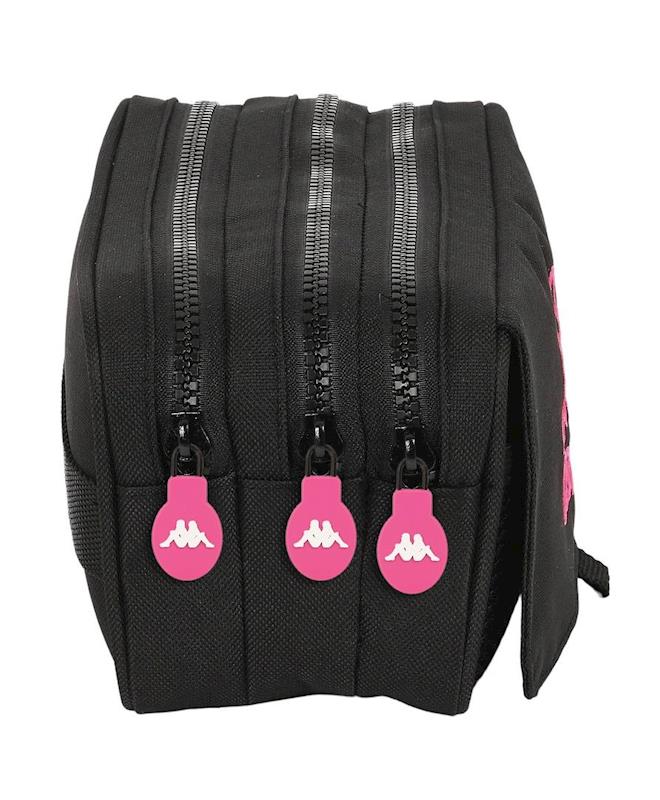 Trousse Kappa 3 Compartiments — Noir & Rose
