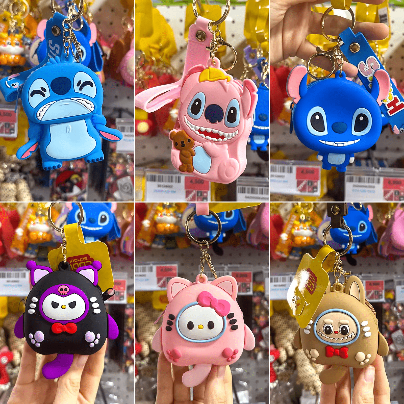 🎀💙 Porte - Clés Fun Characters – Édition Kawaii & Cartoon 💫 - Librairie Oxford City