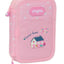 Trousse plate Glowlab Sweet Home 28 pièces rose bleu blanc fermeture éclair