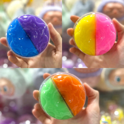 🌈 Magic Puff Slime 🫧 – Slime bicolore brillant et extensible - Librairie Oxford City