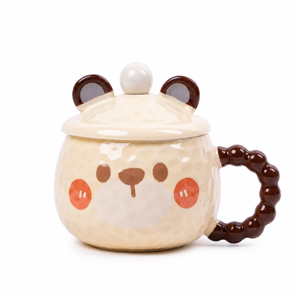 Mug Céramique avec Couvercle — Motif Panda