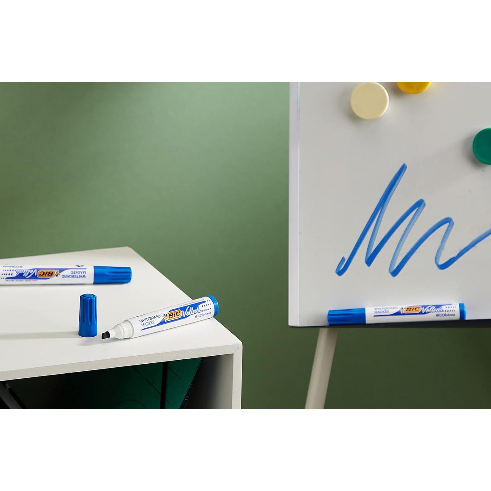 Marqueurs pour tableau blanc effaçables à sec BIC Velleda 1751 ECOlutions, pointe biseautée moyenne - Librairie Oxford City