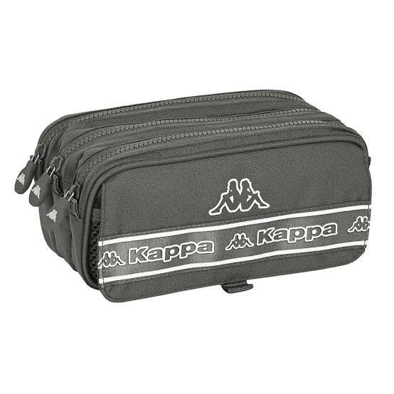 Trousse scolaire Kappa noire avec 3 fermetures éclair