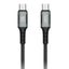 Câble de données XO NB - Q267 tressé magnétiquement, USB - C vers USB - C, 60 W, 1 m - Librairie Oxford City