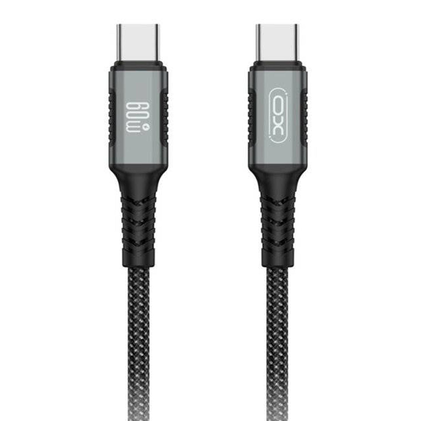 Câble de données XO NB - Q267 tressé magnétiquement, USB - C vers USB - C, 60 W, 1 m - Librairie Oxford City