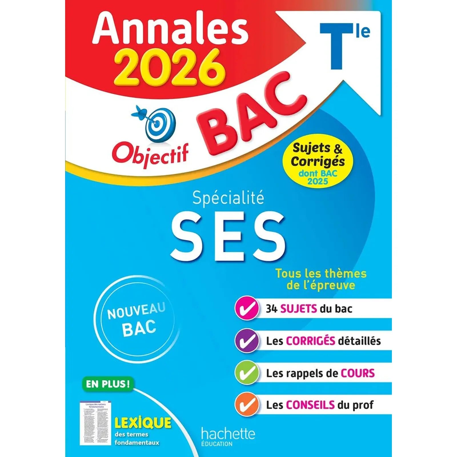 Annales Objectif BAC 2026 - Spécialité SES Tle - sujets et corrigés - Librairie Oxford City