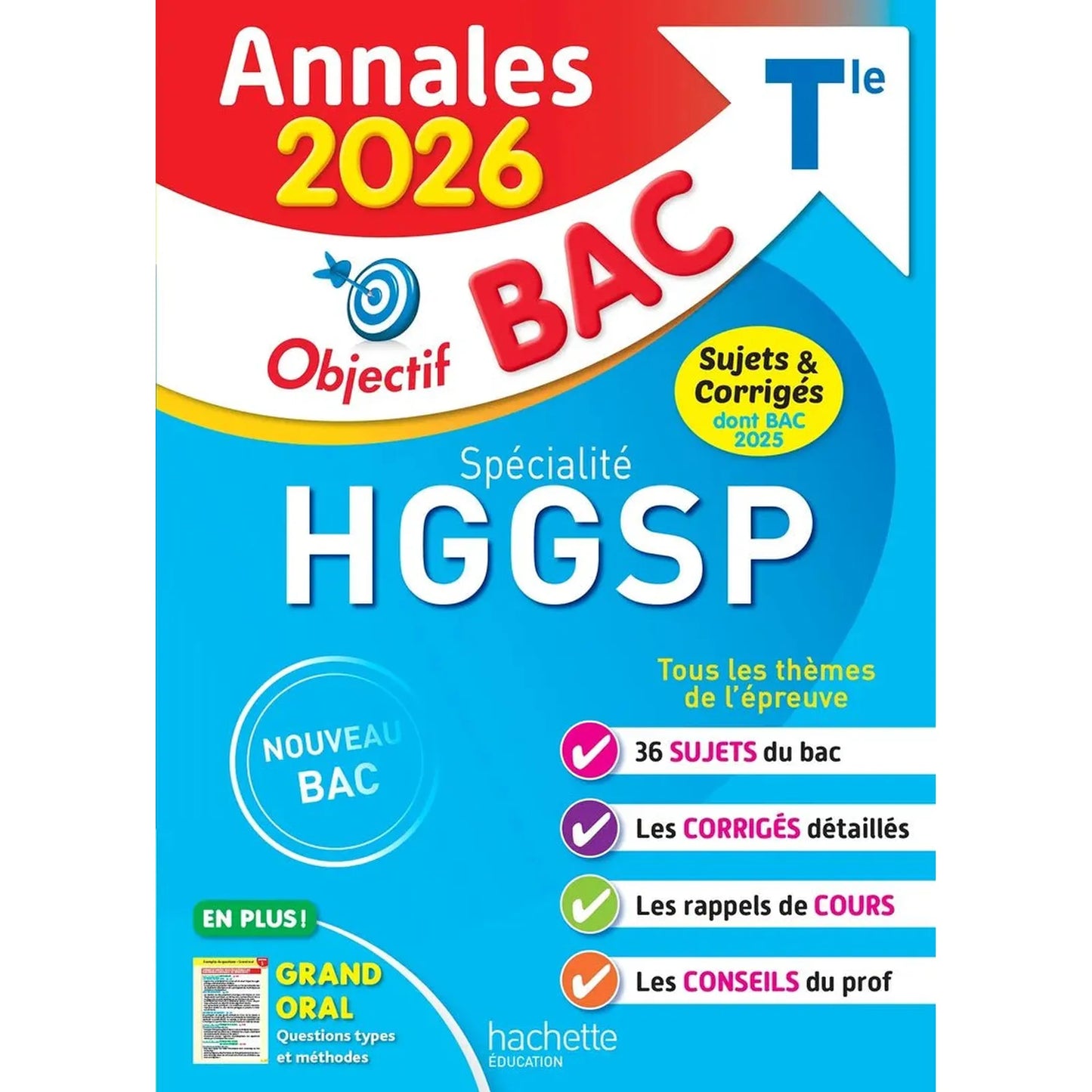 Annales Objectif BAC 2026 - Spécialité HGGSP Tle - sujets et corrigés - Librairie Oxford City