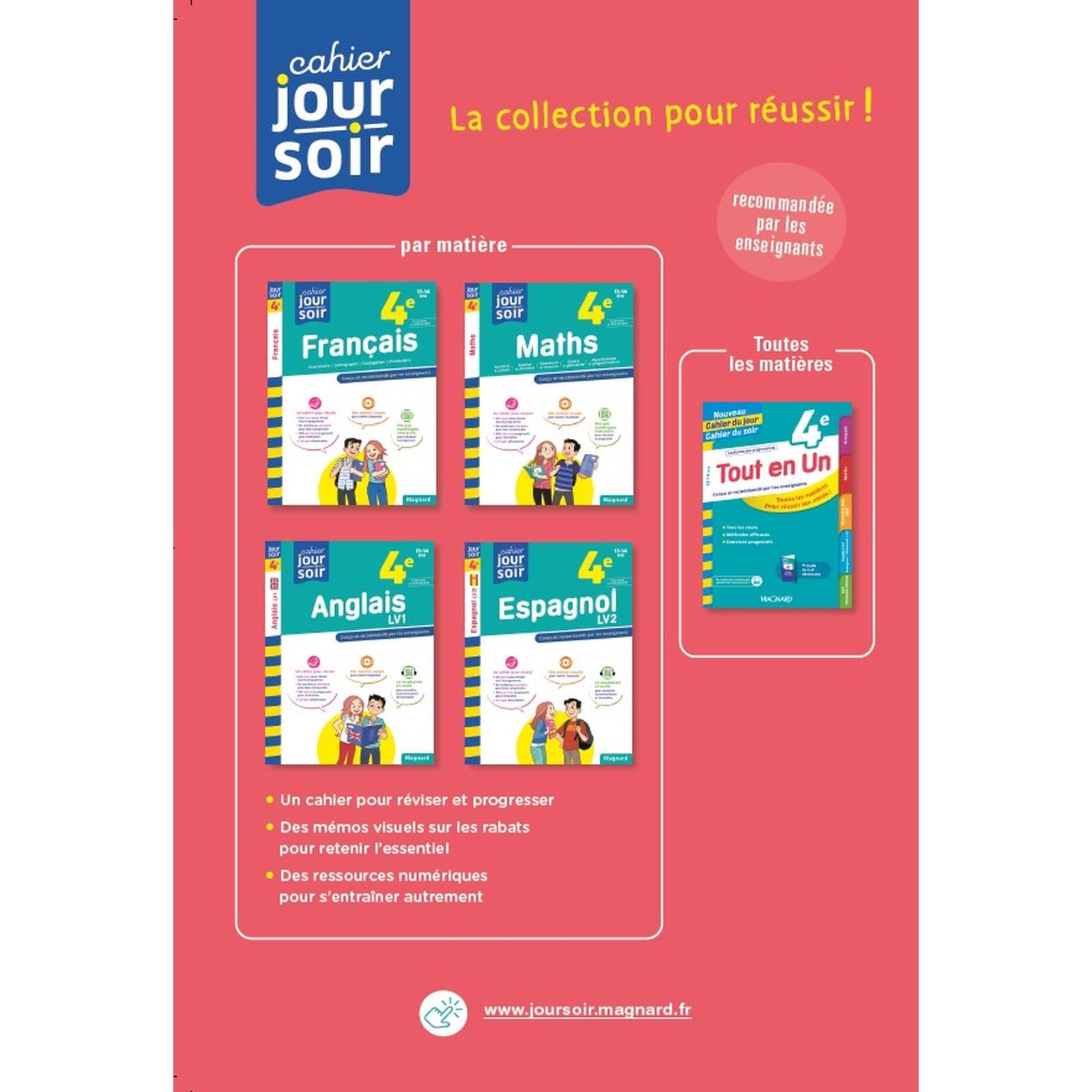 Français 4e - Cahier Jour Soir - Librairie Oxford City