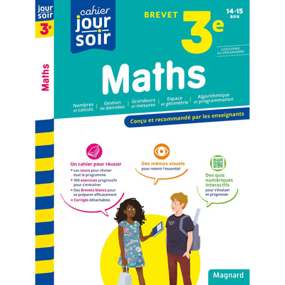 Maths 3e Brevet - Cahier Jour Soir - Librairie Oxford City