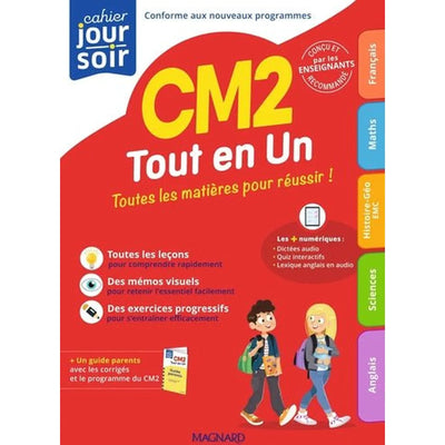 Cahier du jour/cahier du soir CM2 tout en un. + Guide parents Edition 2025 - Librairie Oxford City