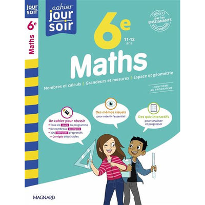 Maths 6e - Cahier Jour Soir - Librairie Oxford City