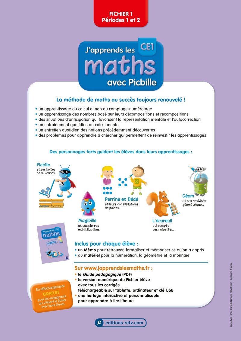 J'apprends les maths CE1 - Fichier en 2 volumes - Librairie Oxford City