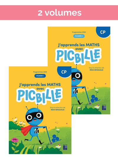 J'apprends les maths avec Picbille CP - Fichier en 2 volumes - Programmes 2025 - Librairie Oxford City