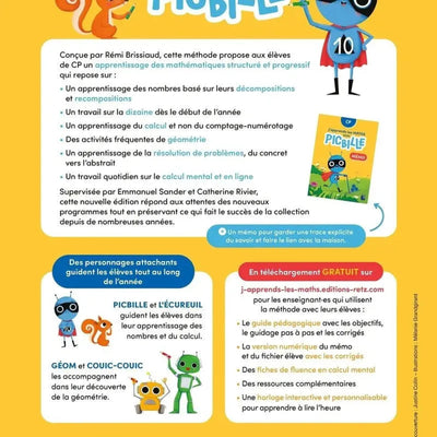J'apprends les maths avec Picbille CP - Fichier en 2 volumes - Programmes 2025 - Librairie Oxford City