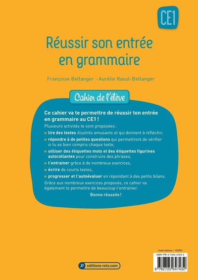 Réussir son entrée en grammaire CE1 - Cahier de l'élève (édition 2025) - Librairie Oxford City
