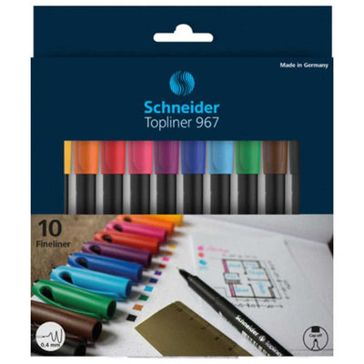 Pochette De 10 Feutres Fine 0.4 mm - Schneider - Librairie Oxford City