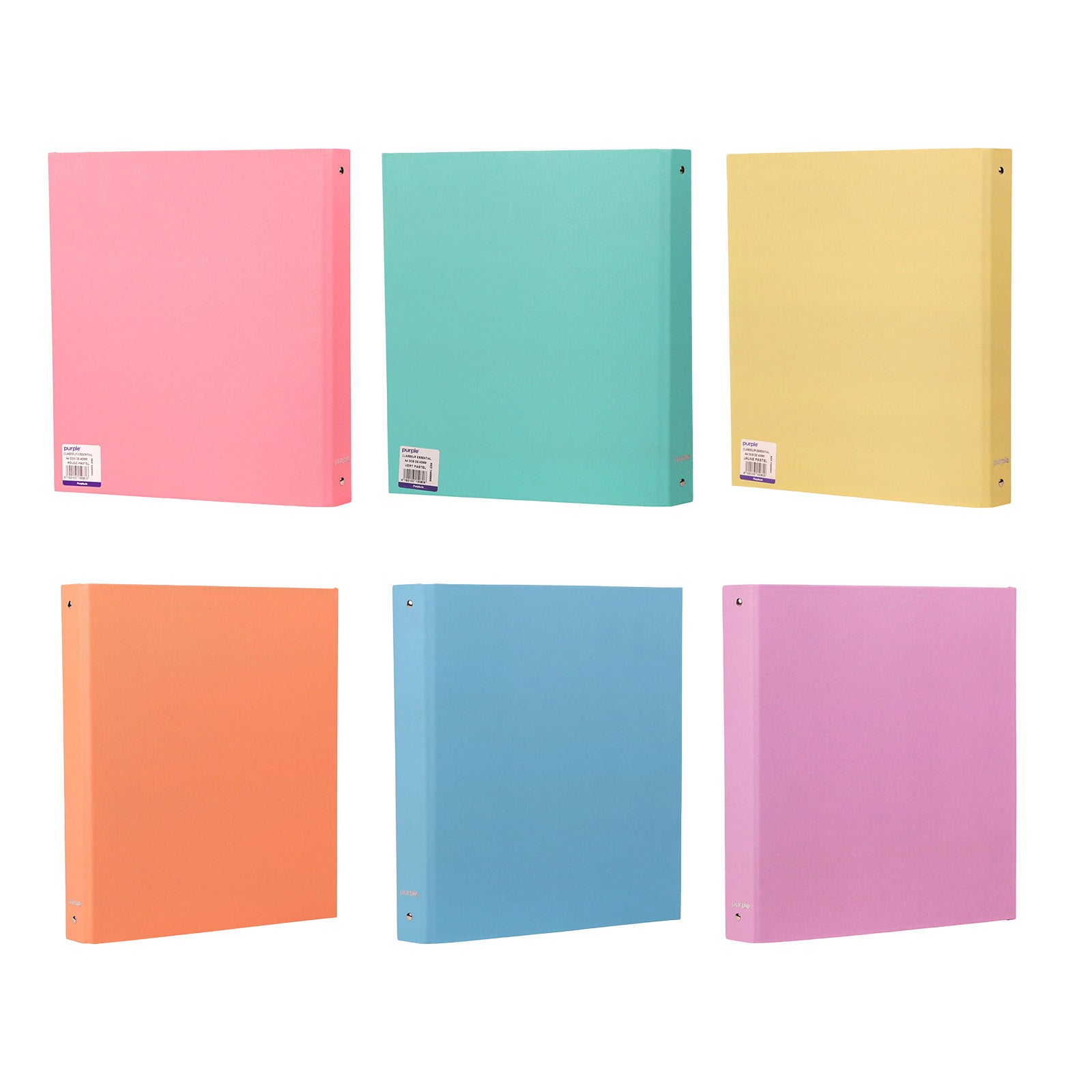 Classeur A4 Dos 40mm — Purple Essential Pastel (6 coloris) - Librairie Oxford City