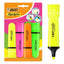 Surligneurs BIC Marking Flat Fluo - Assortiment de Couleurs Fluo, Pack de 4 - Librairie Oxford City